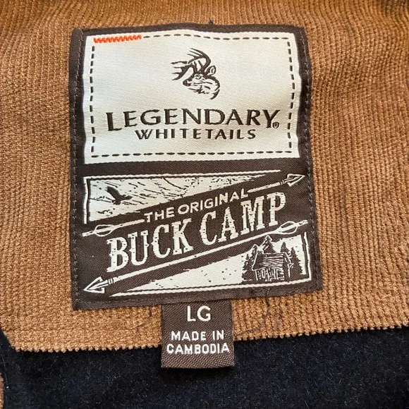 Legendary Whitetails The Original Buck Camp Black Flannel- Sz L - Picture 6 of 10
